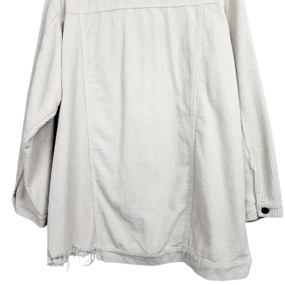 POL Leaving It All Behind Corduroy Jacket Cream Shacket Boho Womens Size Large - Picture 8 of 11